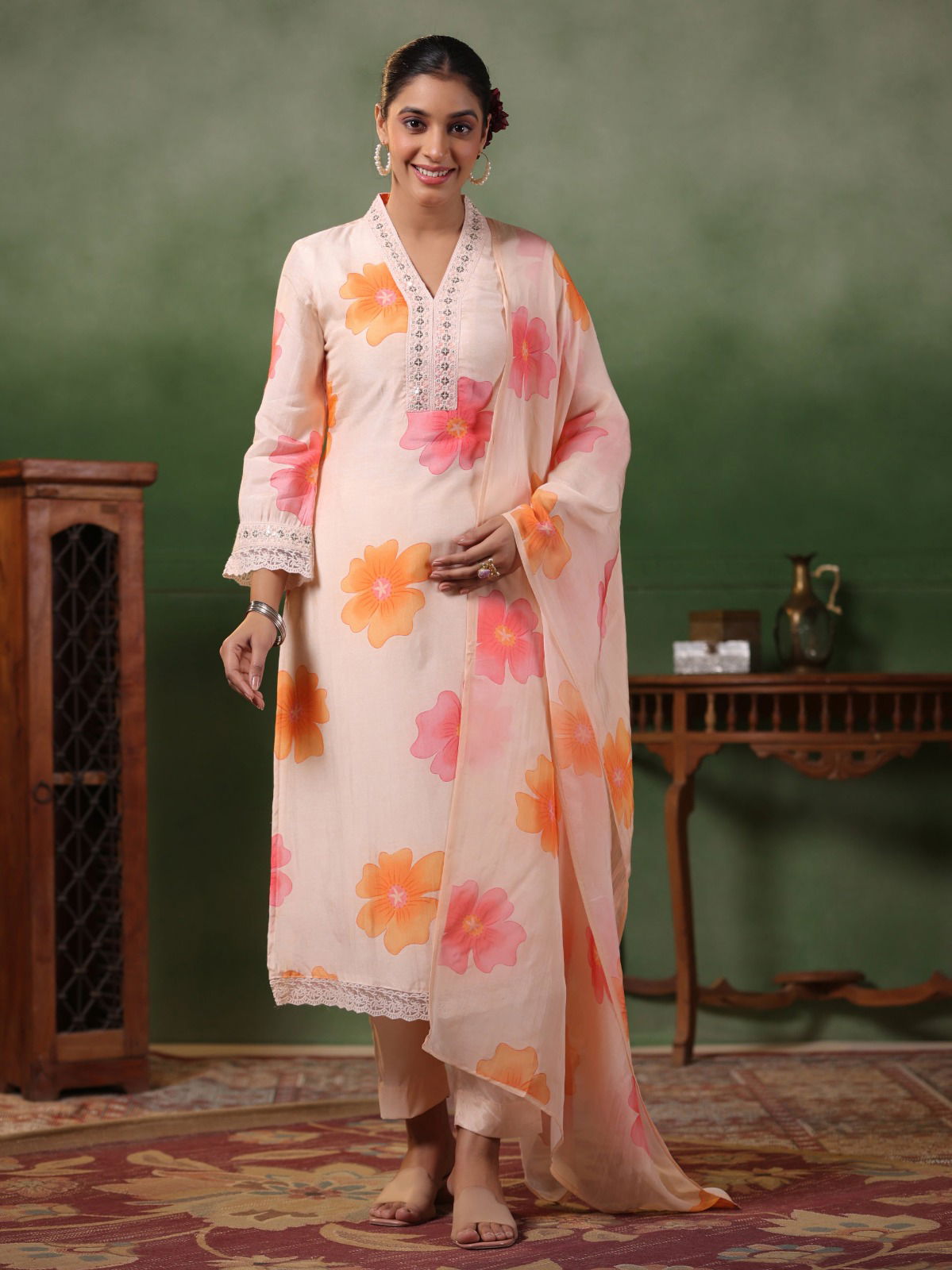 Sitara 02 Printed Kurti With Bottom Dupatta Wholesale Shop In Surat

